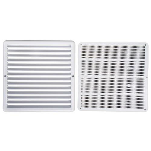 Grade de ventilação plástica quadrada 25 x 25 cm Grade de ventilação plástica quadrada 25 x 25 cm