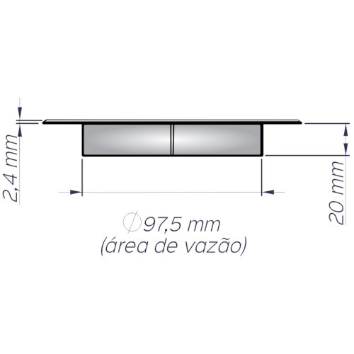 Grade de ventilação plástica para duto de 100 mm - GR100P Grade de ventilação plástica para duto de 100 mm - GR100P