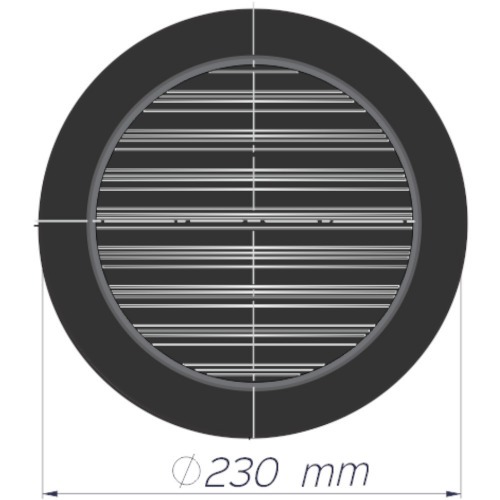 Grade de ventilação plástica para duto de 200 mm - GR200P Grade de ventilação plástica para duto de 200 mm - GR200P