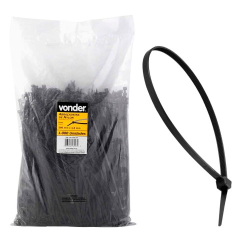 Abraçadeira de nylon 28 cm com 1.000 peças Abraçadeira de nylon 28 cm com 1.000 peças