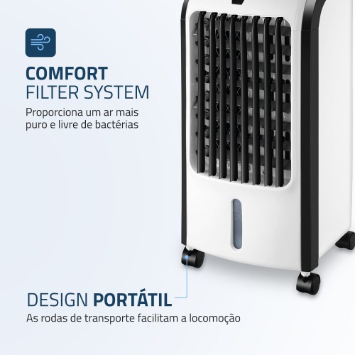 Climatizador de ar portátil 4 funções com controle remoto Fresh Air - CL-03 110V Climatizador de ar portátil 4 funções com controle remoto Fresh Air - CL-03 110V