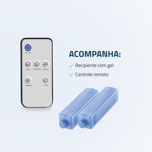 Climatizador de ar portátil 4 funções com controle remoto Fresh Air - CL-03 110V Climatizador de ar portátil 4 funções com controle remoto Fresh Air - CL-03 110V