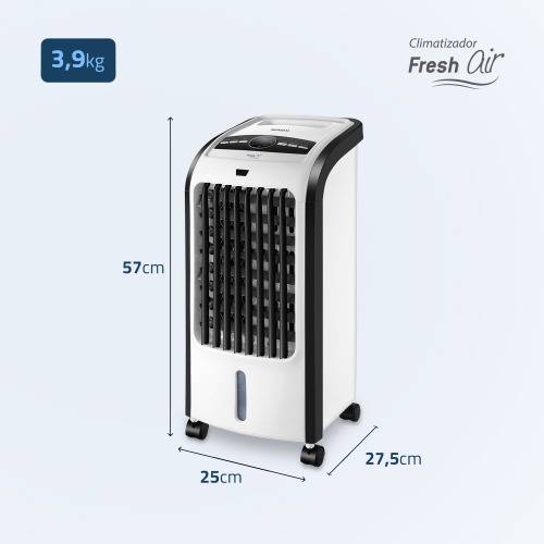 Climatizador de ar portátil 4 funções com controle remoto Fresh Air - CL-03 110V Climatizador de ar portátil 4 funções com controle remoto Fresh Air - CL-03 110V