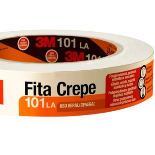Fita crepe adesiva para uso geral 24 mm x 50 m - 101 LA
