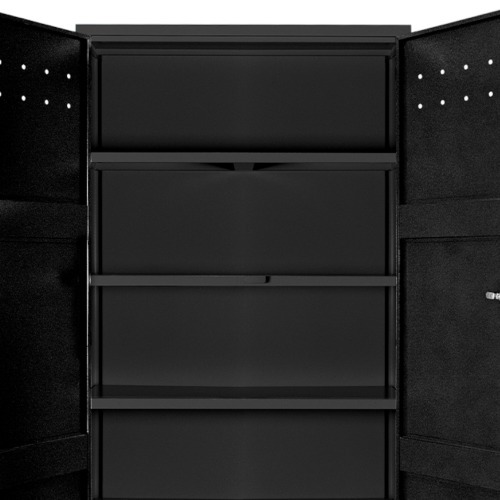 Armário para ferramentas com 4 prateleiras e 2 portas preto - RLL-110P Armário para ferramentas com 4 prateleiras e 2 portas preto - RLL-110P