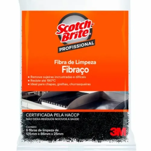 Esponja de limpeza fibraço 87 x 125 mm - Scotch Brite