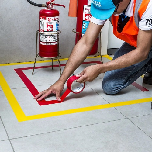 Fita adesiva para demarca��o 48 mm x 15 m 