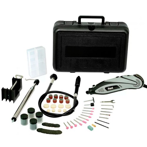 Kit micro retífica 130W com 199 acessórios 21143 - RZ-MR130 220V Kit micro retífica 130W com 199 acessórios 21143 - RZ-MR130 220V