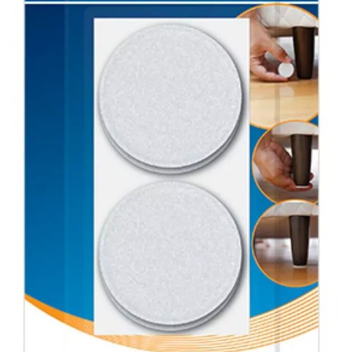 Feltro protetor adesivo redondo 46 mm com 4 unidades Feltro protetor adesivo redondo 46 mm com 4 unidades