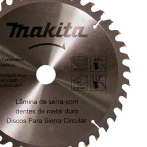 5cザーディクリカ 微レート Disco de serra metal duro 165 x 20 mm com 40 dentes - D-51328 - Makita