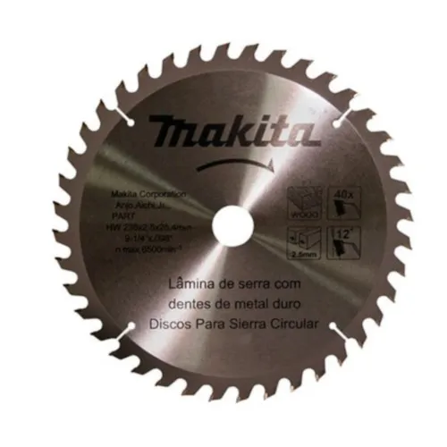 Disco de serra metal duro 165 x 20 mm com 40 dentes - D-51328 - Makita