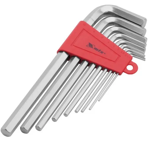 Jogo de chave allen longa 1,5 a 10 mm com 9 peças - 123049