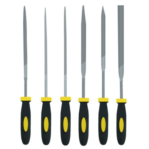 Jogo de limas agulha com cabo 6 pe�as - BOM-3405