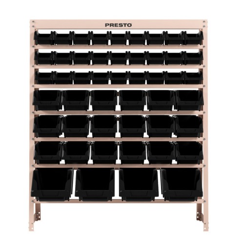 Estante metálica com 49 gavetas n° 3 / 5 / 7 preta Estante metálica com 49 gavetas n° 3 / 5 / 7 preta