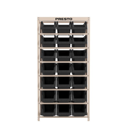 Estante metálica com 21 gavetas n° 7 preta Estante metálica com 21 gavetas n° 7 preta