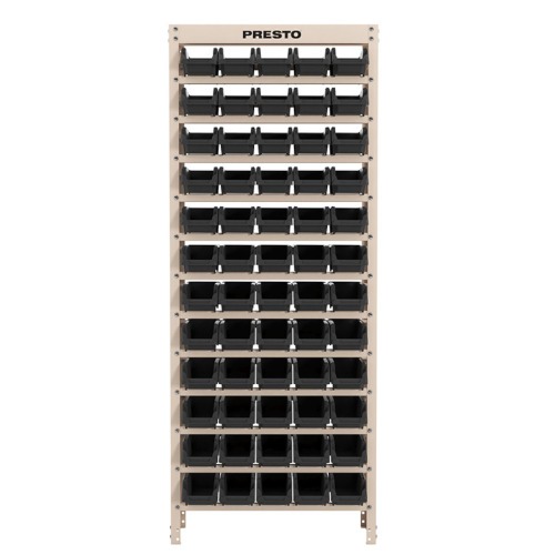 Estante metálica com 60 gavetas n° 3 preta -  93005 Estante metálica com 60 gavetas n° 3 preta -  93005