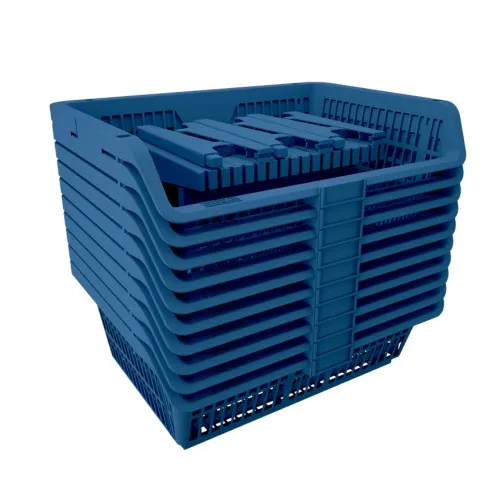 Cesto expositor 570 x 280 x 420 mm azul 5 peças - Prático