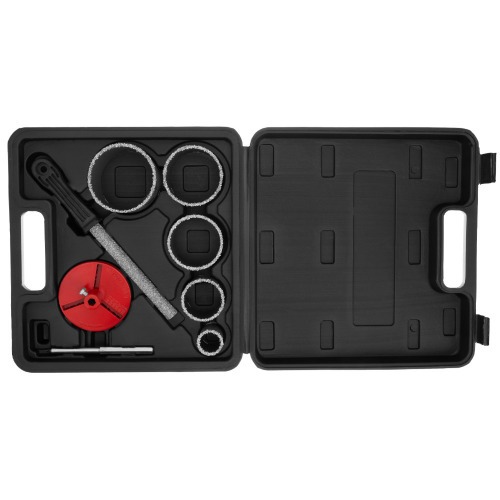 Jogo de serra copo para cerâmicas e telhas 33 a 83 mm 8 peças - 728429 Jogo de serra copo para cerâmicas e telhas 33 a 83 mm 8 peças - 728429
