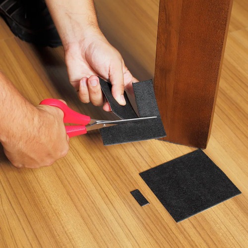 Feltro protetor adesivo retangular 200 x 100 mm preto com 1 unidade Feltro protetor adesivo retangular 200 x 100 mm preto com 1 unidade