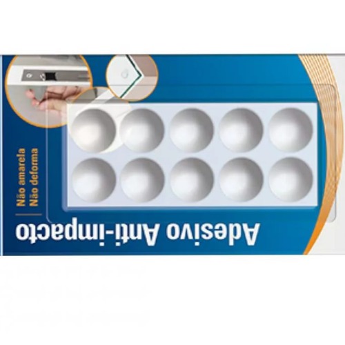 Protetor adesivo anti-impacto gota 15,7 mm com 10 unidades