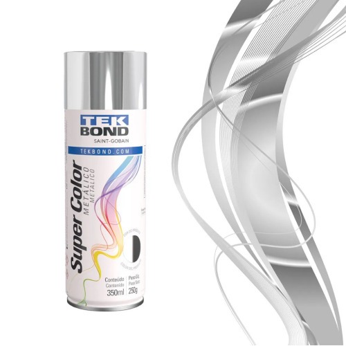 Tinta spray cromado metálico 350 ml 250g Tinta spray cromado metálico 350 ml 250g