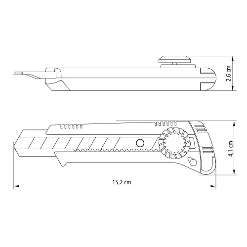 Estilete largo 18 mm com trava giratria 