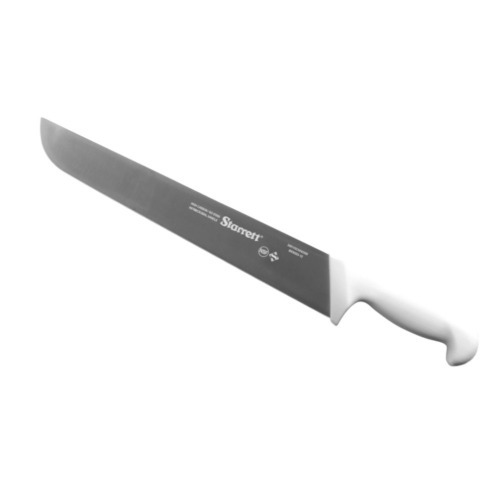 Faca para carne 30 cm reta larga cabo branco - BKW203-12