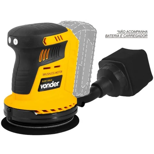 Lixadeira roto orbital bateria 18V Sem Bateria - ILOV 1813 