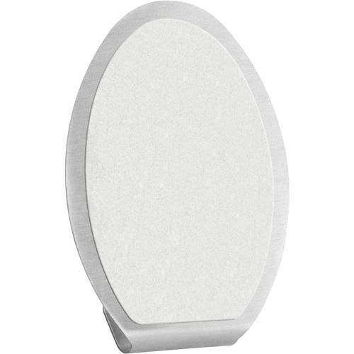 Gancho adesivo oval em inox com 2 pe�as