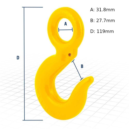 Gancho olhal sem trava de segurana 2 toneladas