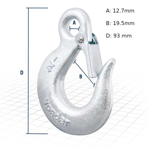 Gancho de a�o com olhal 0,8 tonelada 1/4