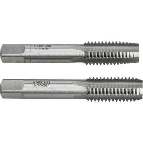 Jogo macho manual aço rápido 14 x 2,00 mm MA 2 peças