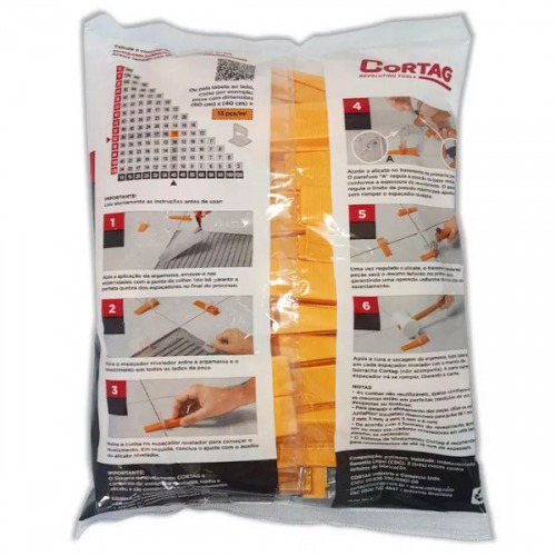 Cunha para nivelamento de revestimento e piso com 50 peas