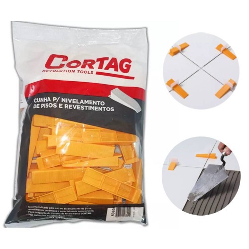 Cunha para nivelamento de revestimento e piso com 50 peas