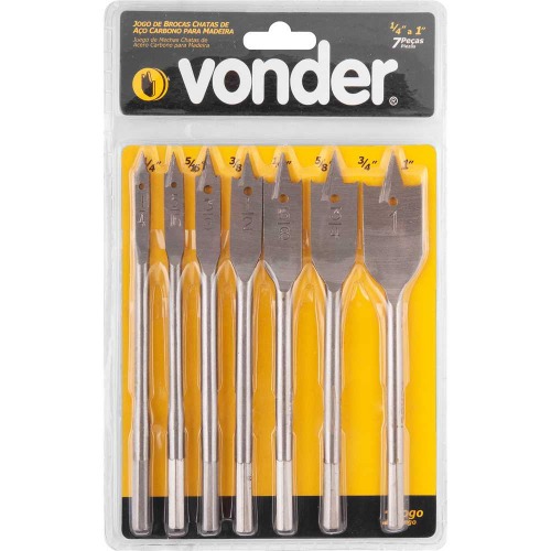 Jogo de brocas chatas de 1/4 Jogo de brocas chatas de 1/4