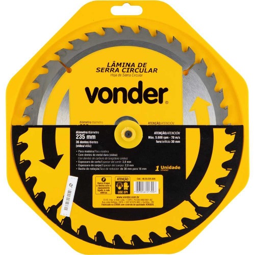 Disco de serra para madeira 235 x 30 mm 36 dentes Disco de serra para madeira 235 x 30 mm 36 dentes