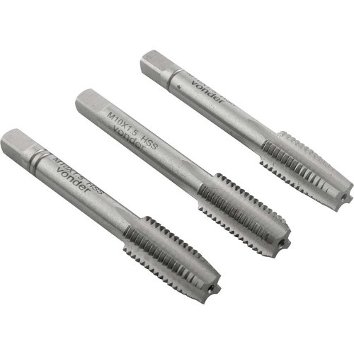 Jogo macho manual de a�o r�pido 10 x 1,50 mm MA 3 pe�as