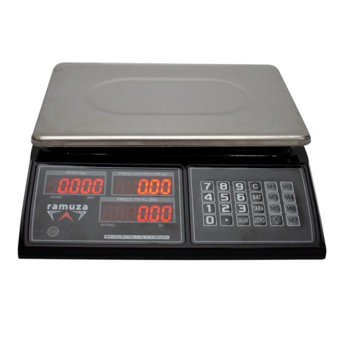 Balana digital computadora a bateria 31Kg x 5g display Led - DCRC  110V/220V