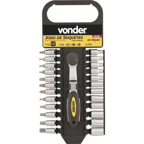 Jogo de soquete sextavado 4 a 13 mm com 25 peças Jogo de soquete sextavado 4 a 13 mm com 25 peças