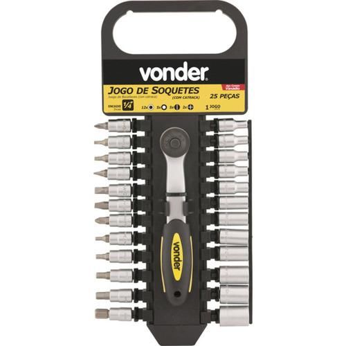 Jogo de soquete sextavado 4 a 13 mm com 25 peças Jogo de soquete sextavado 4 a 13 mm com 25 peças
