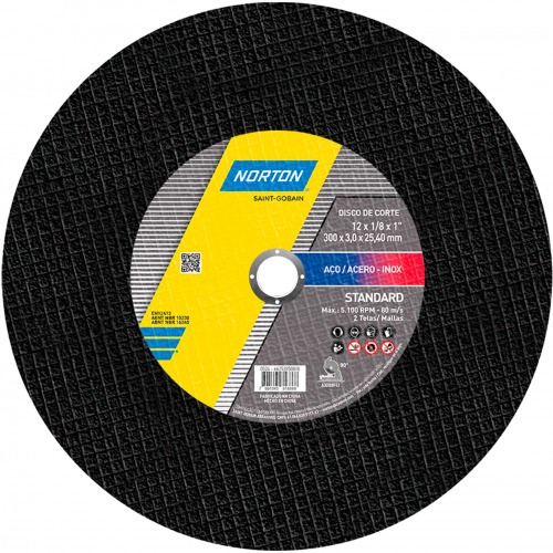 Disco de corte para metal e inox 12