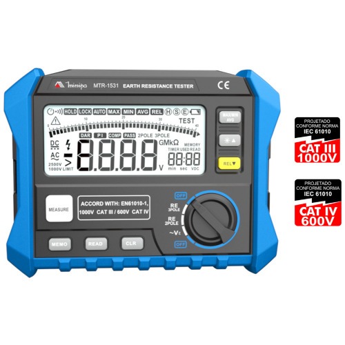 Terr�metro digital port�til CAT IV 600V -  MTR-1531