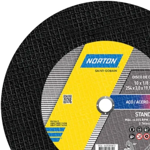 Disco de corte para metal e inox 10