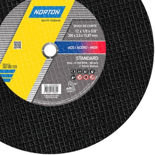 Disco de corte para metal e inox 12 Disco de corte para metal e inox 12