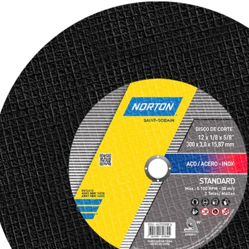Disco de corte para metal e inox 12 Disco de corte para metal e inox 12