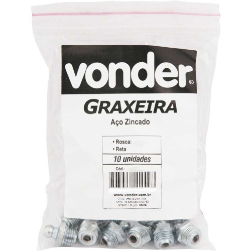 Graxeira reta M8 x 1,0 mm