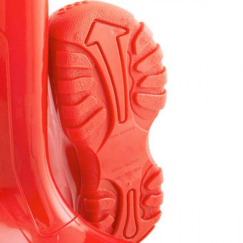 Bota infantil de PVC vermelha com forro   Bota infantil de PVC vermelha com forro