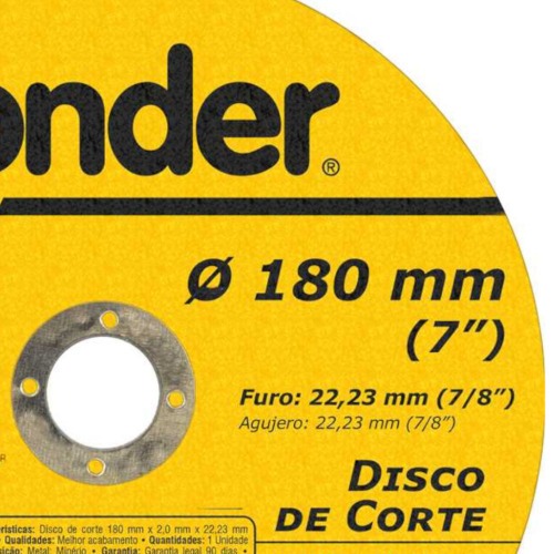 Disco de corte 180 x 2,0 x 22,23 mm DCV