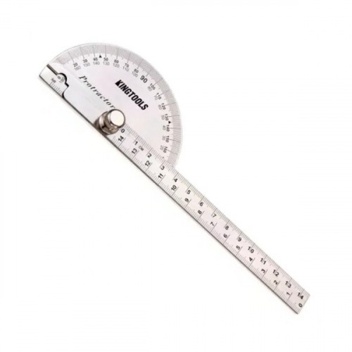 Transferidor de ângulo com régua de 0 a 180° Transferidor de ângulo com régua de 0 a 180°