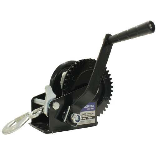 Guincho manual catracado 540 kg cabo de aço 4,64 mm x 10 m Guincho manual catracado 540 kg cabo de aço 4,64 mm x 10 m